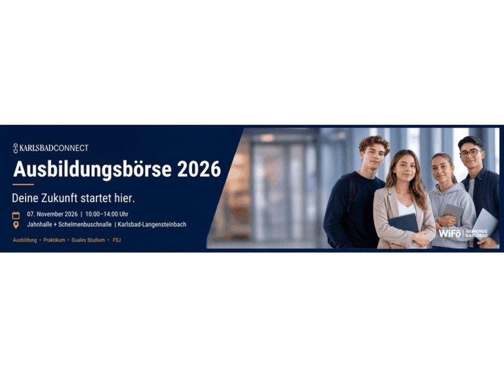 Werbebanner der Ausbildungsbörse Karlsbad Connect 2026
